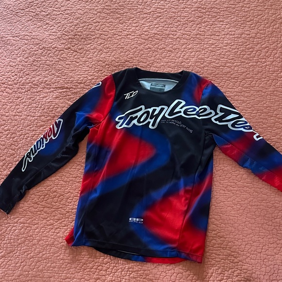 Troy Lee Designs Red and Blue Long Sleeve Jersey - Picture 1 of 4